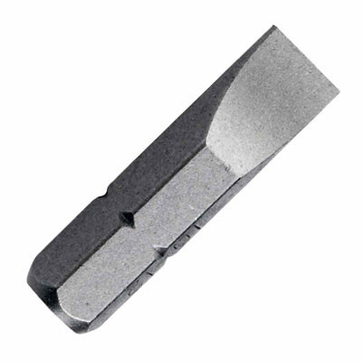 Durable slotted screwdriver insert bit, 1/4-inch hex shank, 1-inch long, ideal for precision and general-purpose drilling or driving