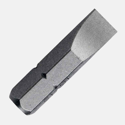 Durable slotted screwdriver insert bit, 1/4-inch hex shank, 1-inch long, ideal for precision and general-purpose drilling or driving