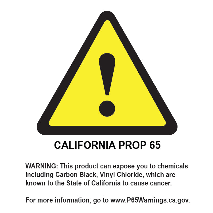 California Prop 65 warning for 9904-CV (chemicals named: Bisphenol A (BPA), Carbon Black, Vinyl Chloride). www.P65Warnings.ca.gov
