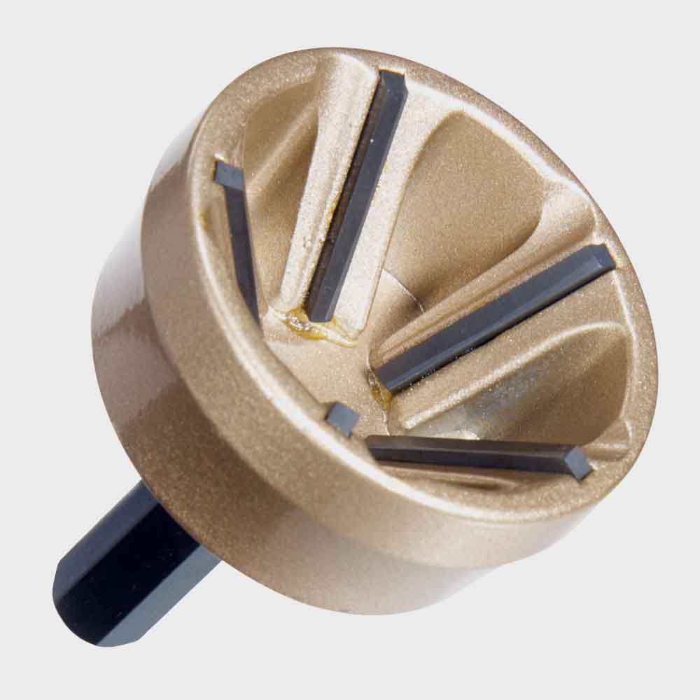 Bar Champ M2 HSS outer reamer with 1/4-inch hex impact shank