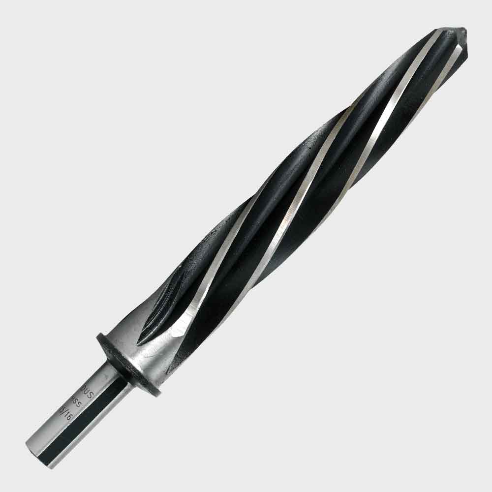 Construction Reamer – M2 HSS, Tapered Left-Hand Spiral, Right-Hand Cut