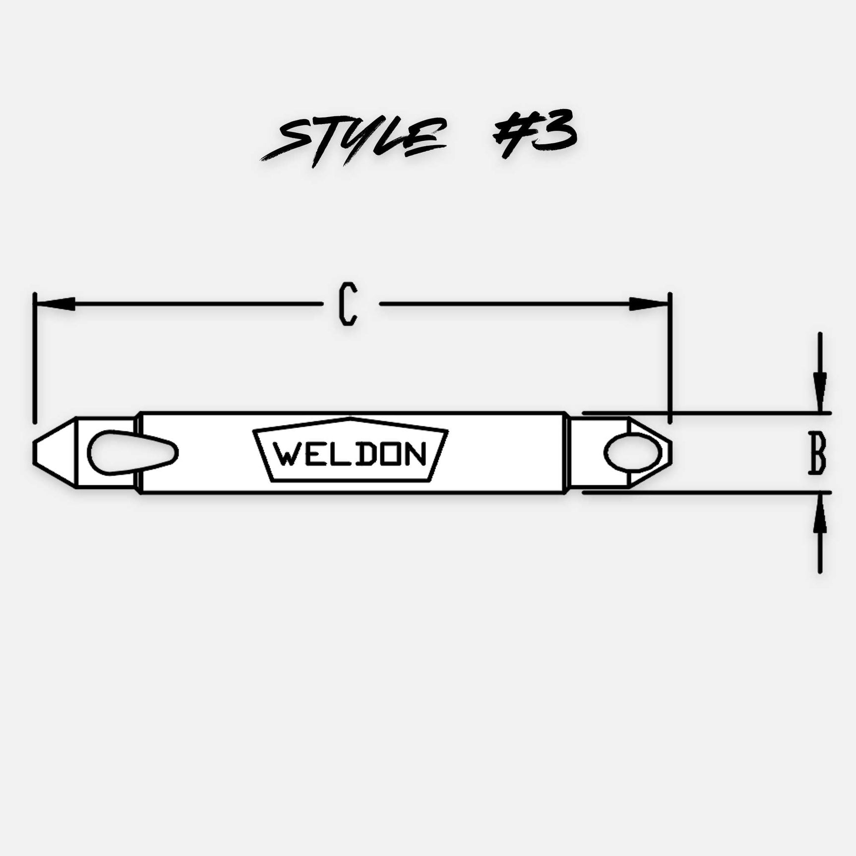 90º Deburring Tool - 1/64" thru 11/64" (5 pc.)