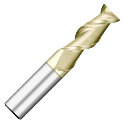 Fresa de extremo de aluminio cuadrada de 2 ranuras de 1/2" x 3"