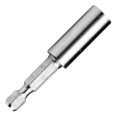 Durable stainless steel magnetic bit tip holder with 1/2-inch drill depth for impact driver applications
