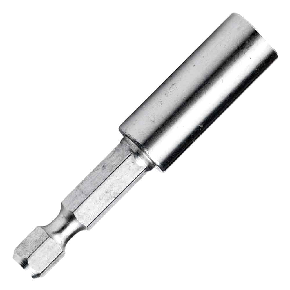 Durable stainless steel magnetic bit tip holder with 1/2-inch drill depth for impact driver applications