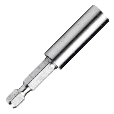 Durable stainless steel magnetic bit tip holder with 1/2-inch drill depth for impact driver applications