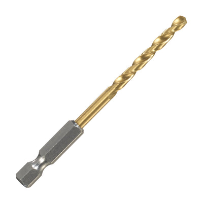 ITM 5/32" titanium (TiN) jobber drill bit with 1/4" hex impact shank