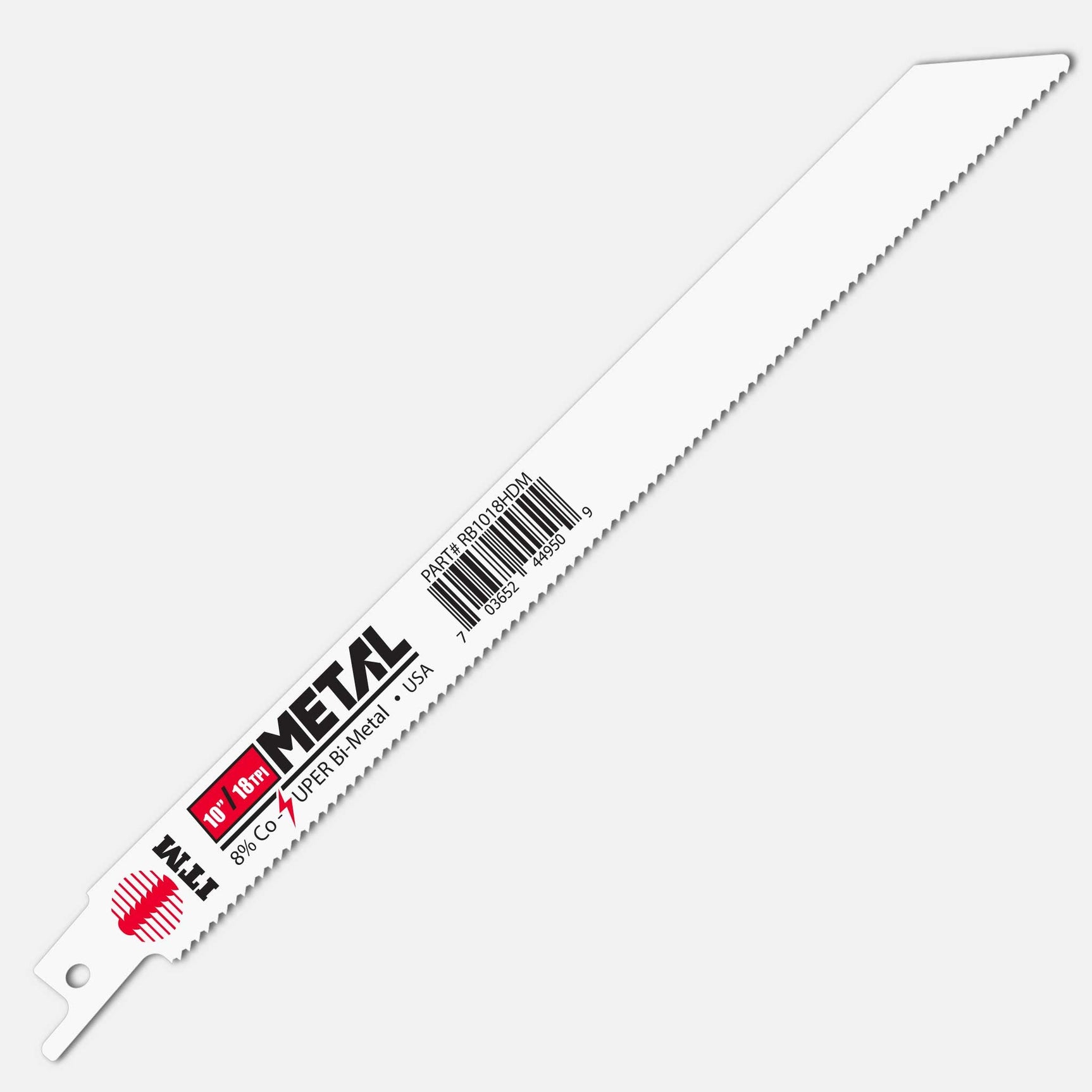 Durable metal-cutting recip saw blades 4–12 inch OAL, bi-metal with 8% cobalt teeth, USA made