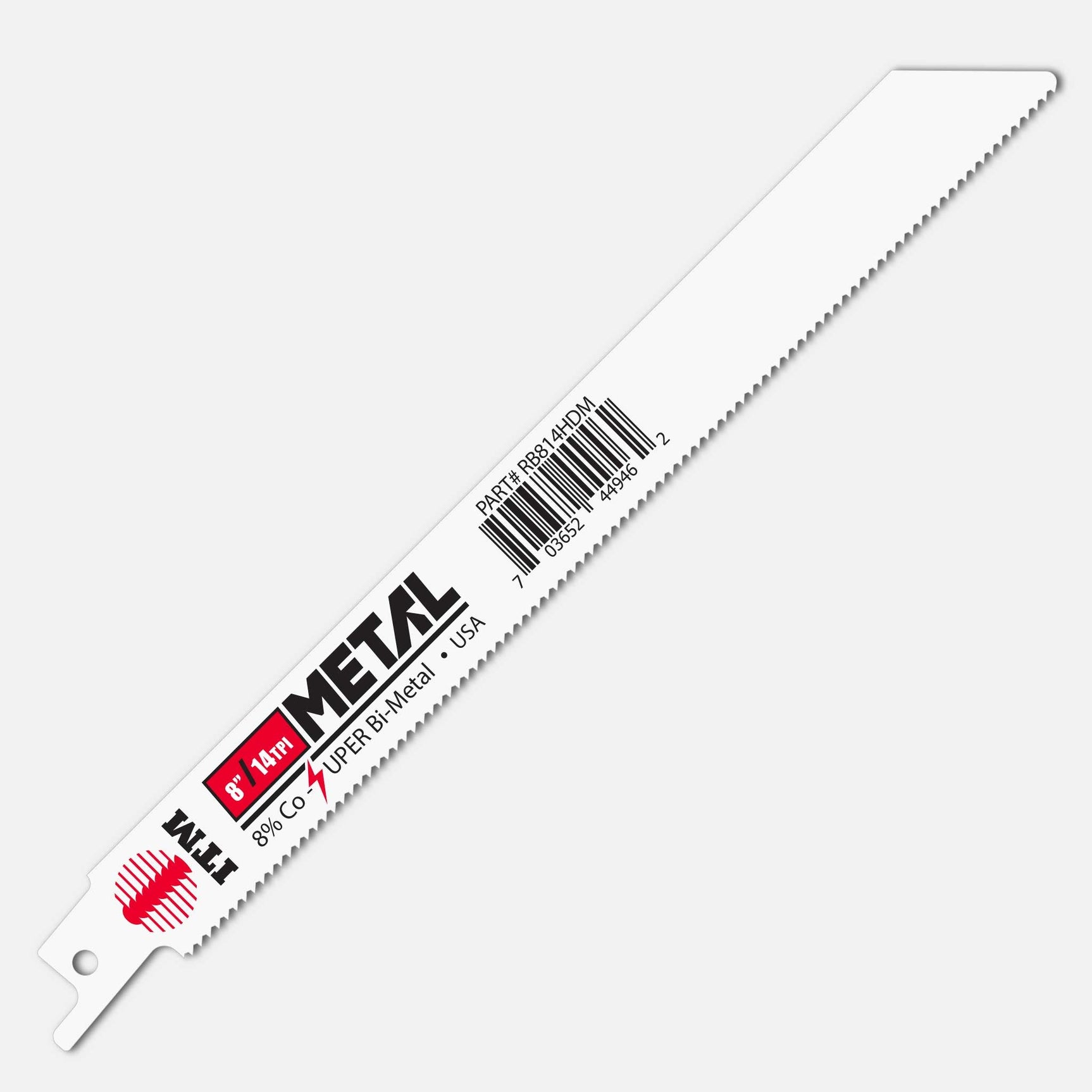 Durable metal-cutting recip saw blades 4–12 inch OAL, bi-metal with 8% cobalt teeth, USA made