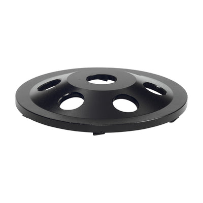 ITM 5 inch PCD cup wheel, 7/8 inch open hole, 6 segments, back view, part PCD-50