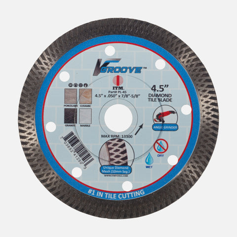 10" V-Groove Diamond Tile Blade