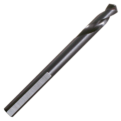 1/4-inch HSS pilot drill bit, flat or 3-step design, arbor-compatible, for precise drilling in steel, wood, plastics, mild stainless, copper, and sheet metal with power drills or drill presses