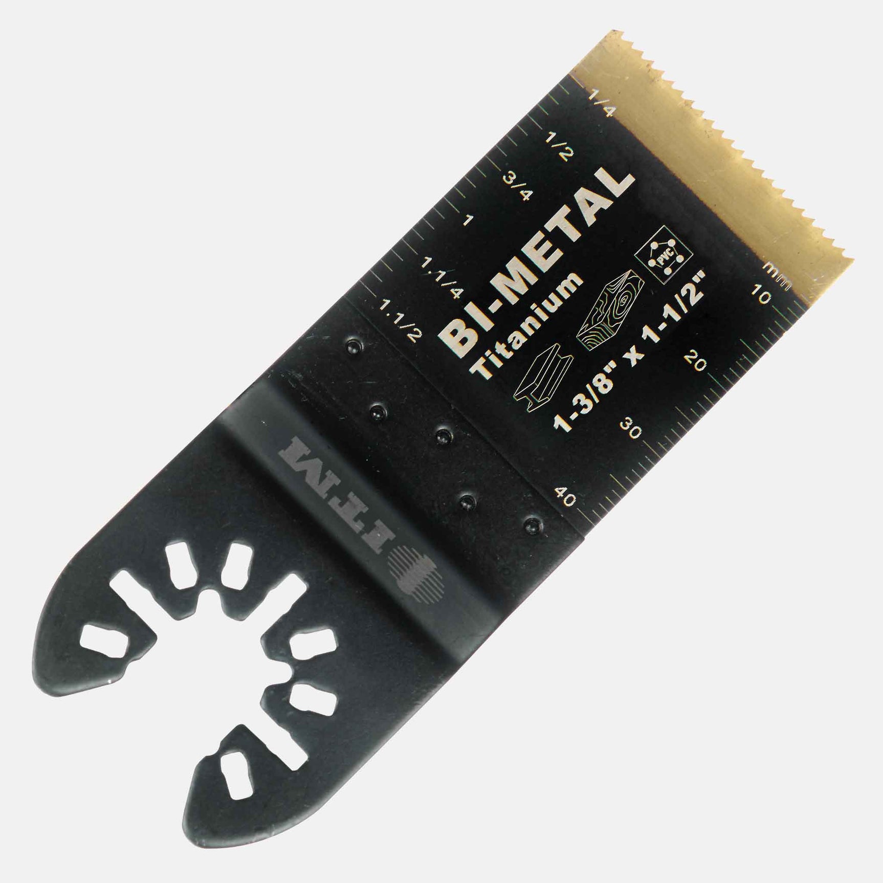 BIM-titanium oscillating blades for multi-tools, ideal for metal, wood, and nail cutting, high-durability construction for professional use