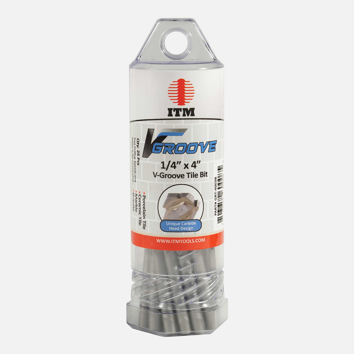Serrated V-Groove Tile Drill Bits