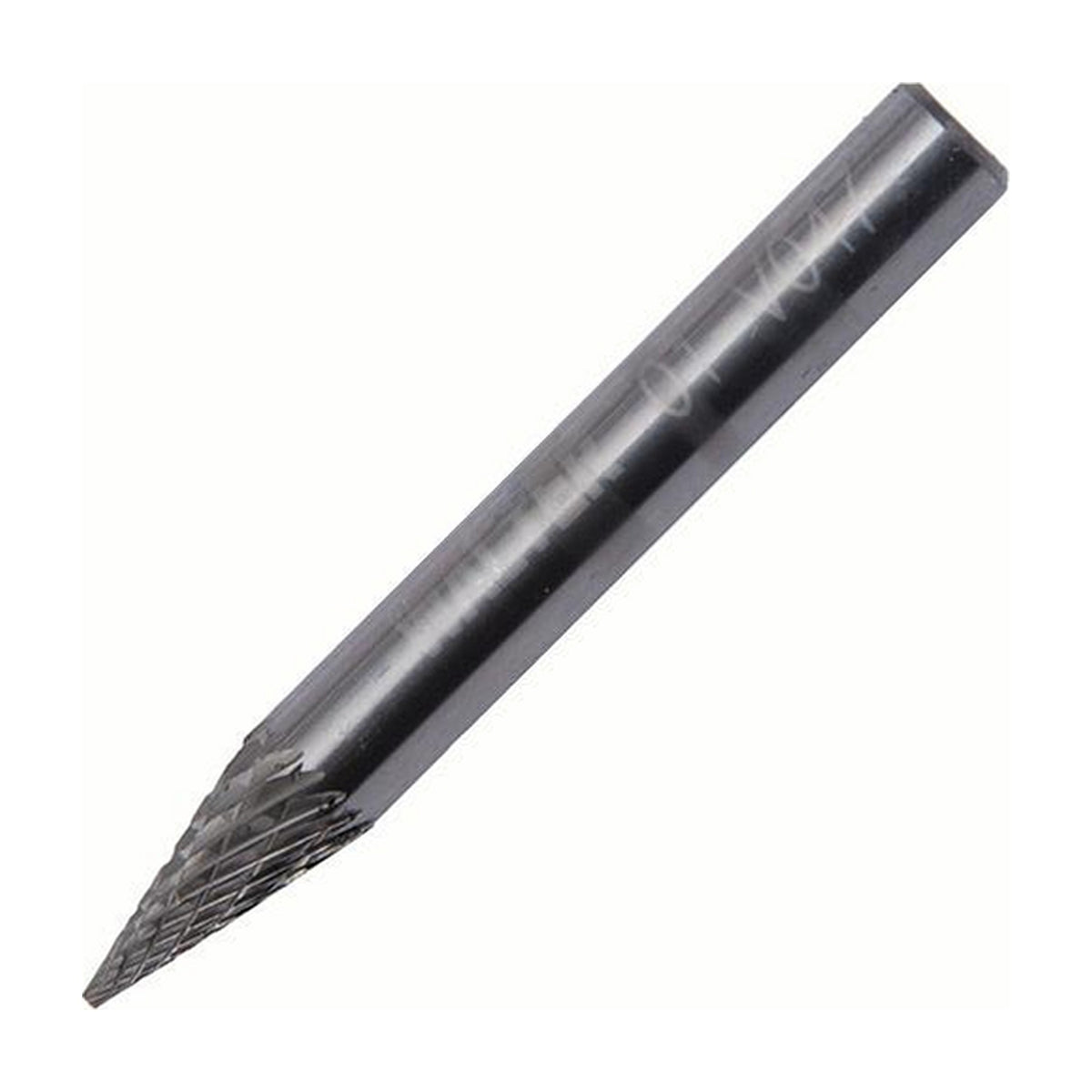 Walter 1/4 inch conical carbide burr, double cut, part 01V047