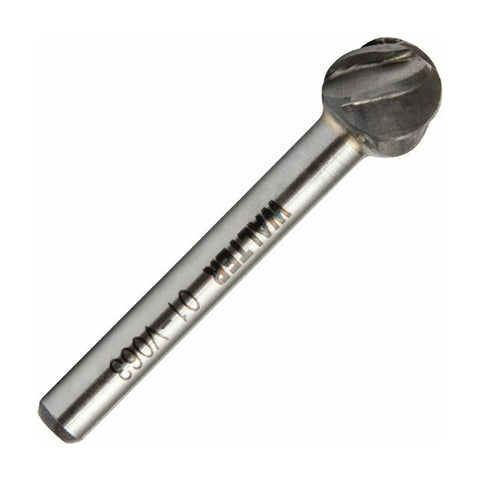 1/2" x 1/2" SD-5 Ball Carbide Burr, Aluminum Cut