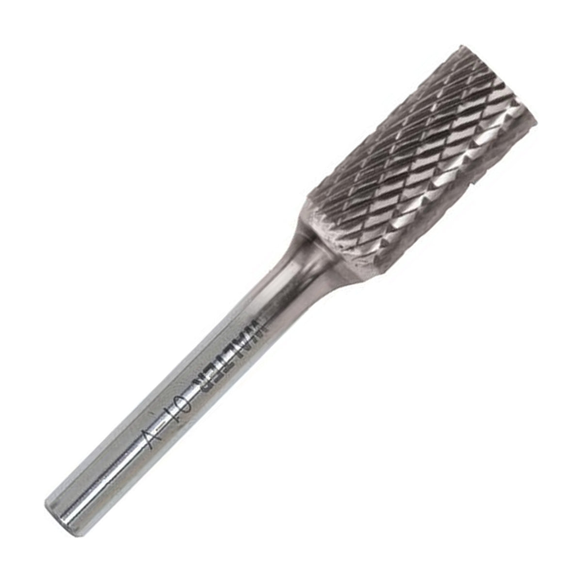 Walter 1/2 inch cylindrical ball nose carbide burr, double cut (shown: similar 01V604)