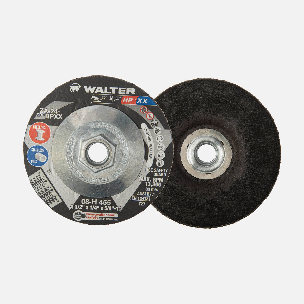 Walter HP XX 4-1/2 inch grinding wheel, part 08H455