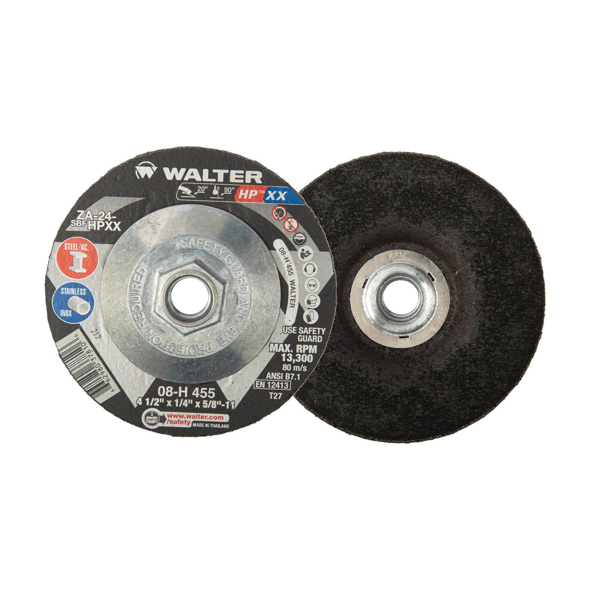Walter HP XX 4-1/2 inch grinding wheel, part 08H455