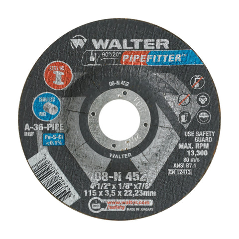 4-1/2" x 1/8" x 7/8" PIPEFITTER Grinding Wheel, Type 27