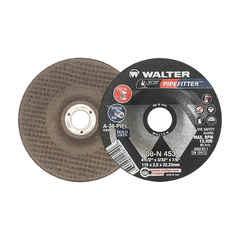 4-1/2" x 3/32" x 7/8" PIPEFITTER Grinding Wheel, Type 27
