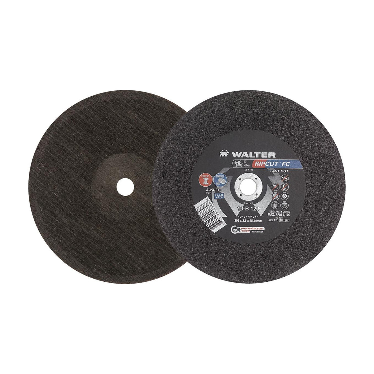 Walter 12 inch x 1/8 inch x 1 inch RIPCUT Cut-Off Wheel, part 10B123
