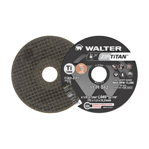 4-1/2" x 3/64" x 7/8" ZIP TITAN Cut-Off Wheel, Type 1