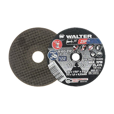 Walter 3 inch x 1/32 inch x 3/8 inch ZIP Cut-Off Wheel, Type 1, part 11L303