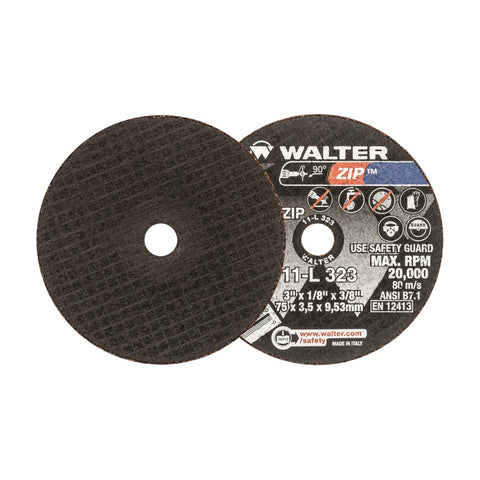 3" x 1/8" x 3/8" ZIP Cut-Off Wheel, Type 1, A-60