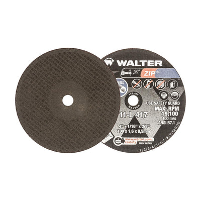 Walter 4 inch x 1/16 inch x 3/8 inch ZIP Cut-Off Wheel, Type 1, A-60, part 11L417