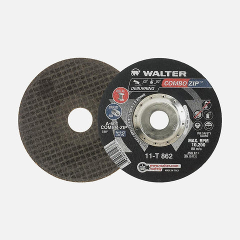 6" x 5/64" x 7/8" COMBO ZIP Cut & Deburr Wheel, Type 27