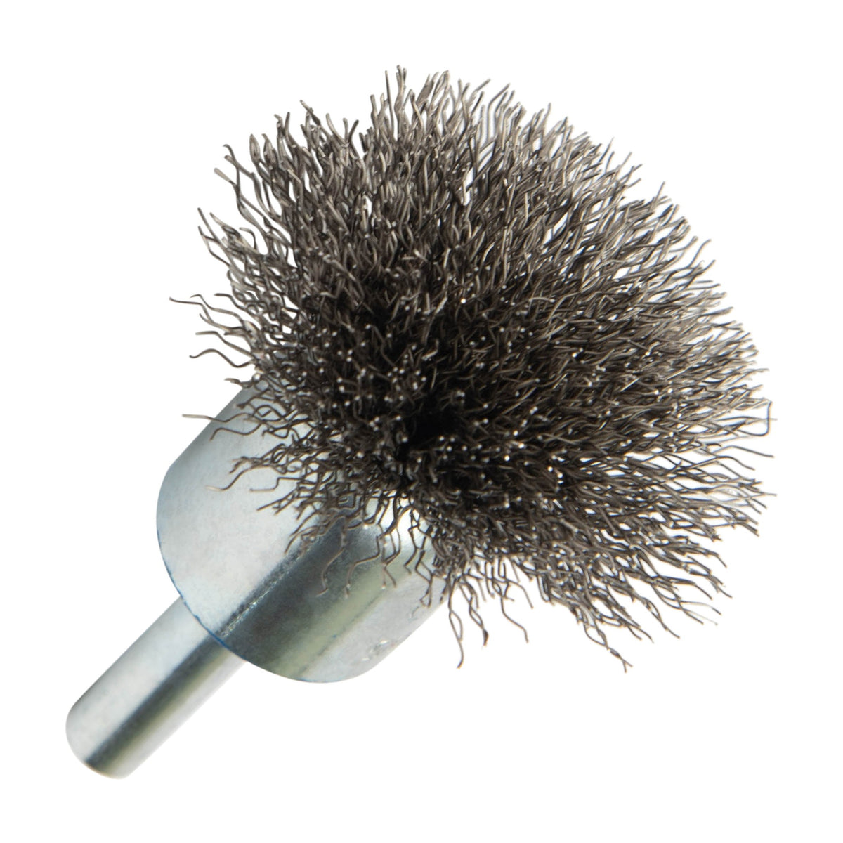 Walter 1-1/2 inch Crimped Wire Mounted Spherical Brush, 1/4 inch Shank, .008 inch Stainless Steel, part 13C265