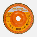 6" x 7/8" ALLSTEEL TURBO Flap Disc, 40 Grit, Type 27