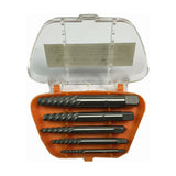 5 Piece Screw Extractor Set, #1 to #5, Plastic Case