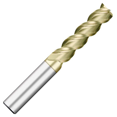 Fresa de extremo de carburo de aluminio de 3 ranuras cuadradas de 1/4" x 2"