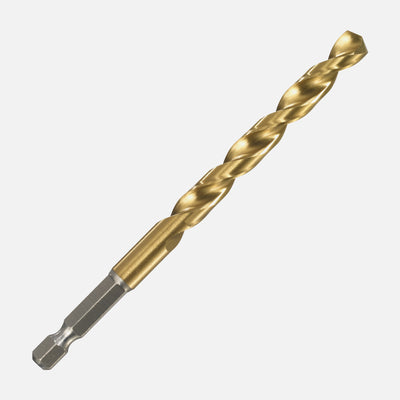 ITM 5/16" titanium (TiN) jobber drill bit with 1/4" hex impact shank