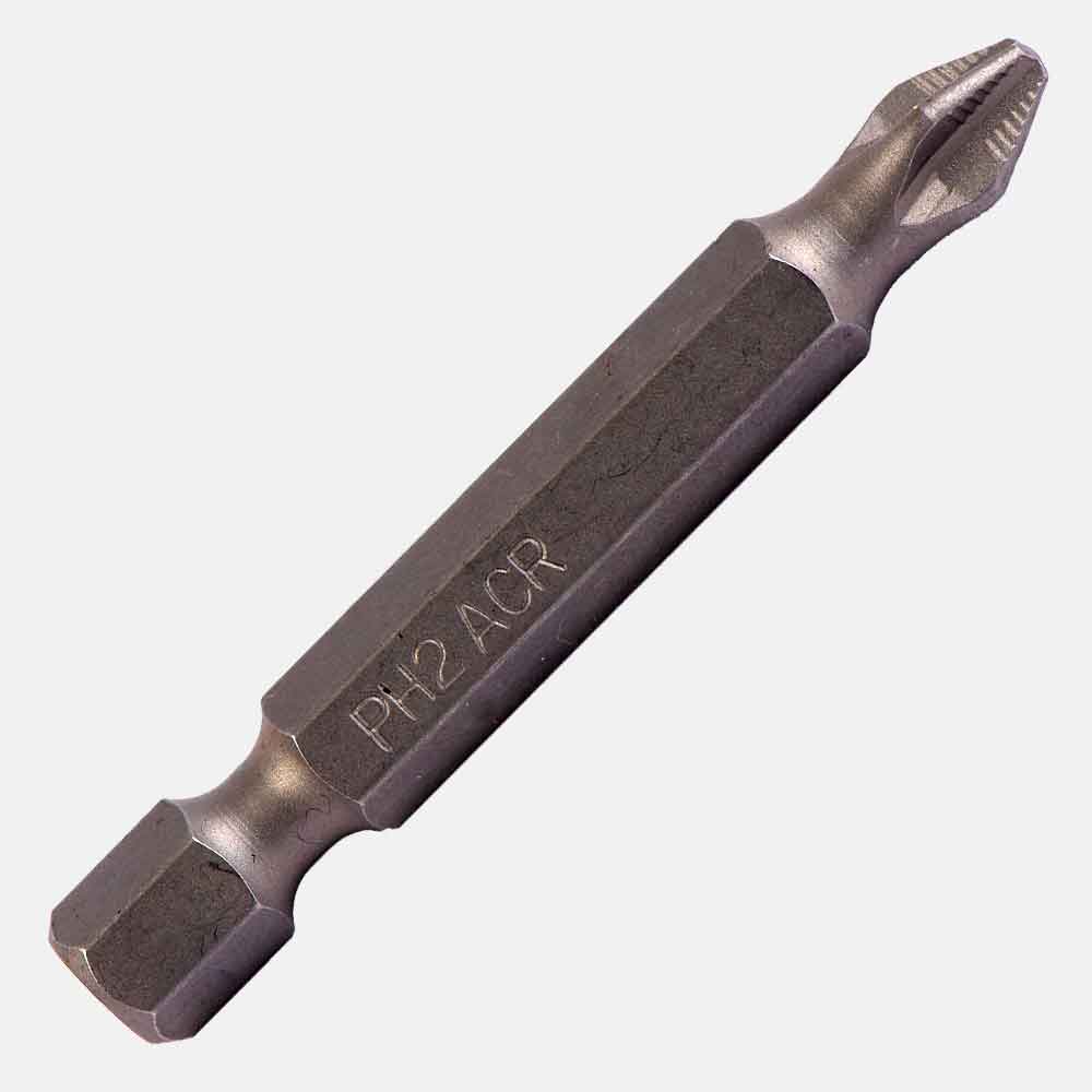 Phillips ACR power bit with 1/4-inch hex shank