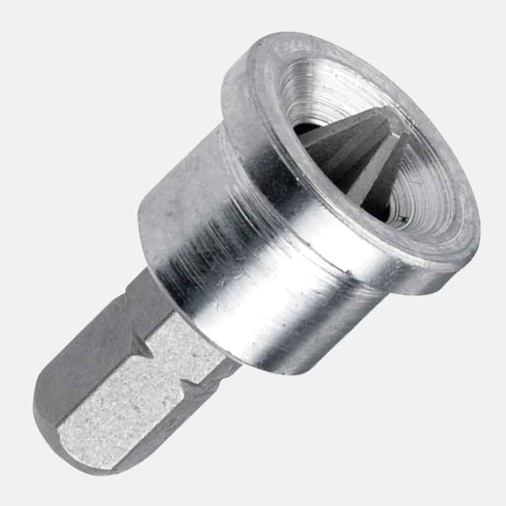 1-inch overall length Phillips stopper bit with 1/4-inch hex shank and depth stop collar”