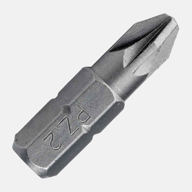 1/4-inch Pozidriv insert bit for fastening Pozidriv screws with drills and impact drivers