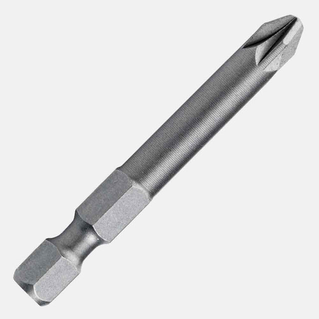 Pozidriv insert bit with 1/4-inch hex shank and 2-inch overall length