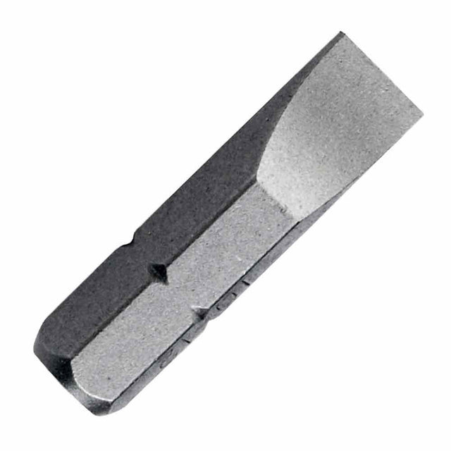 Durable slotted screwdriver insert bit, 1/4-inch hex shank, 1-inch long, ideal for precision and general-purpose drilling or driving