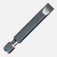 Durable slotted power bit with 1/4-inch hex shank, designed for fasteners and general-purpose driving