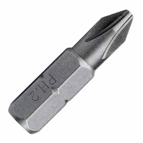Durable Phillips driver bit with 5/16-inch hex shank and compact 1-1/4-inch length