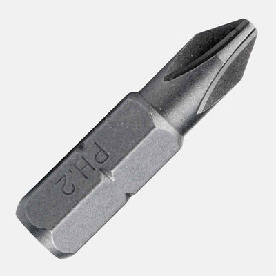 Durable Phillips driver bit with 5/16-inch hex shank and compact 1-1/4-inch length