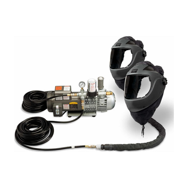 Allegro EZ Air Flex Grinding Air Shield Supplied-Air Respirator System, 2-Worker, Two 50' Hoses, part 9250-02