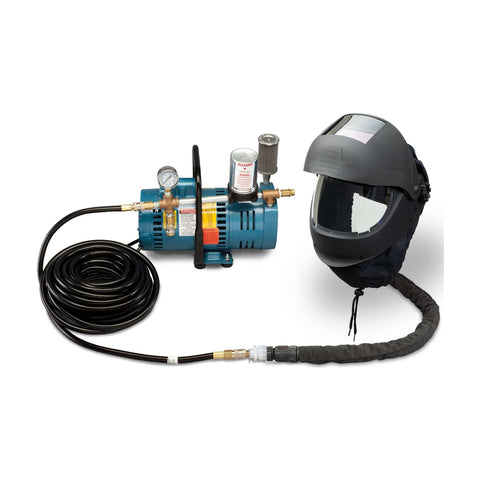 Allegro EZ Air Flex Grinding/Welding Air Shield Supplied-Air Respirator System, 1-Worker, 50' Hose