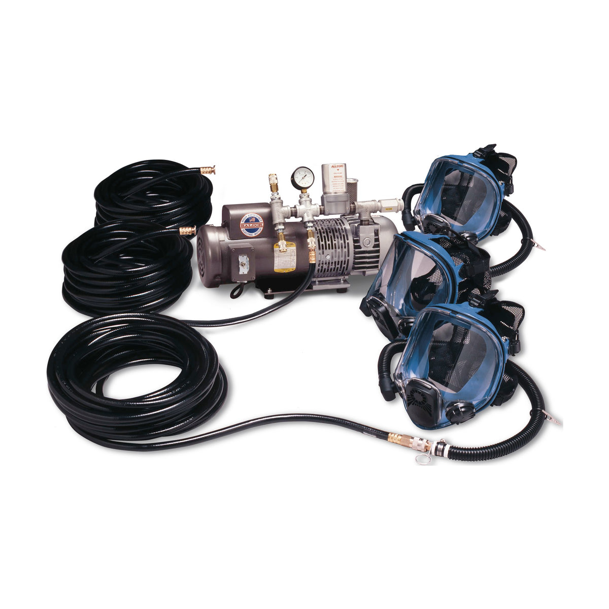 Allegro Full Mask Supplied-Air Respirator System, 3-Worker, Three 100' Hoses, part 9210-03