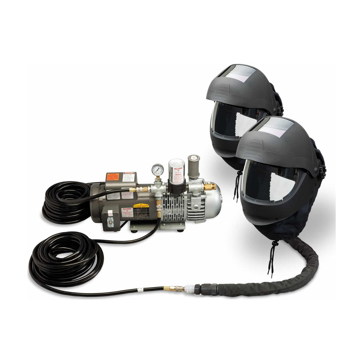 Allegro EZ Air Flex Grinding/Welding Air Shield Supplied-Air Respirator System, 2-Worker, Two 50' Hoses, part 9251-02