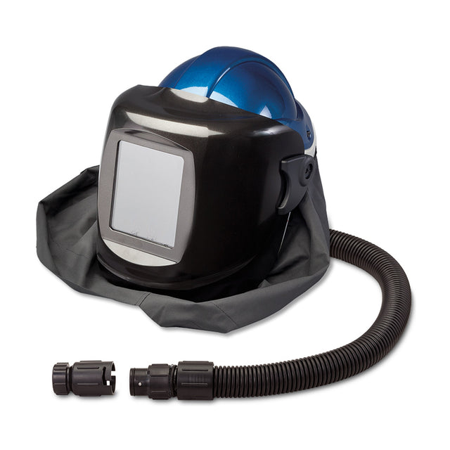 Allegro Deluxe Supplied Air Shield and Black Welding Helmet (#10 Lens) with Low Pressure Adapter, part 9904-DWB