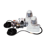 Allegro Tyvek Hood Supplied-Air Respirator System, 2-Worker, Two 50' Hoses